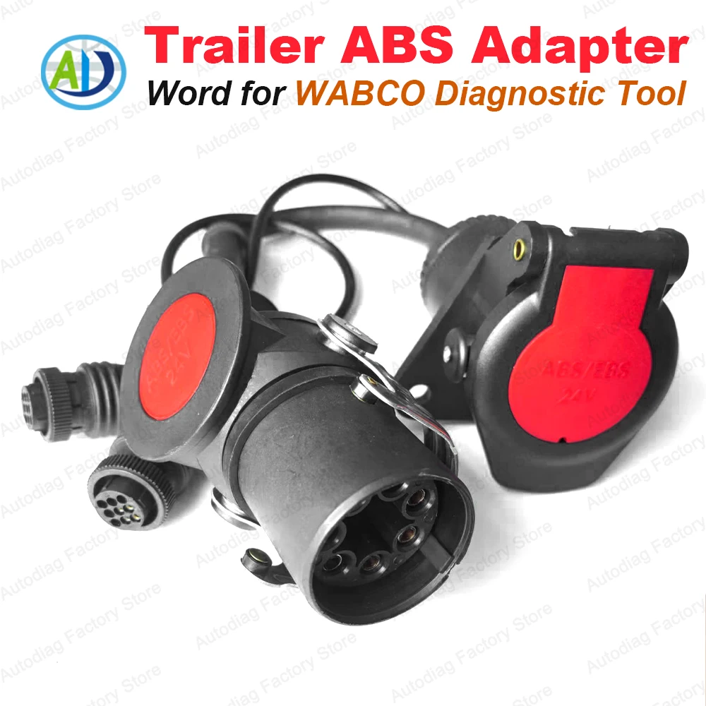 

EBS/ABS Diagnostic Adapter for Trailer ISO 7638 Cable For WABCO CAN 24V Heavy Duty Truck 7pin 9pin Diagnostic Connector For WDI