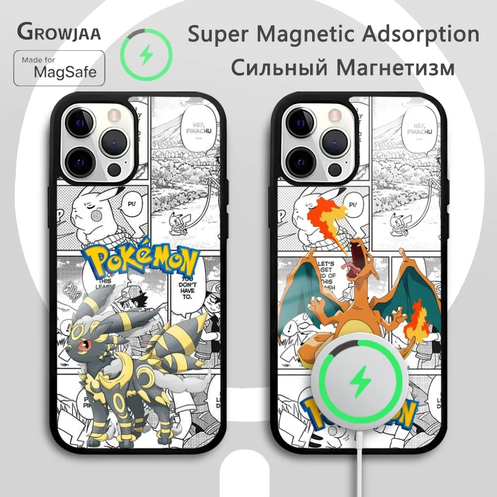 Umbreon Cool Charizard Phone Case For iPhone 16 15 14 13 12 11 Pro Max Plus Mini Magsafe Mirror Wireless Magnetic Cover