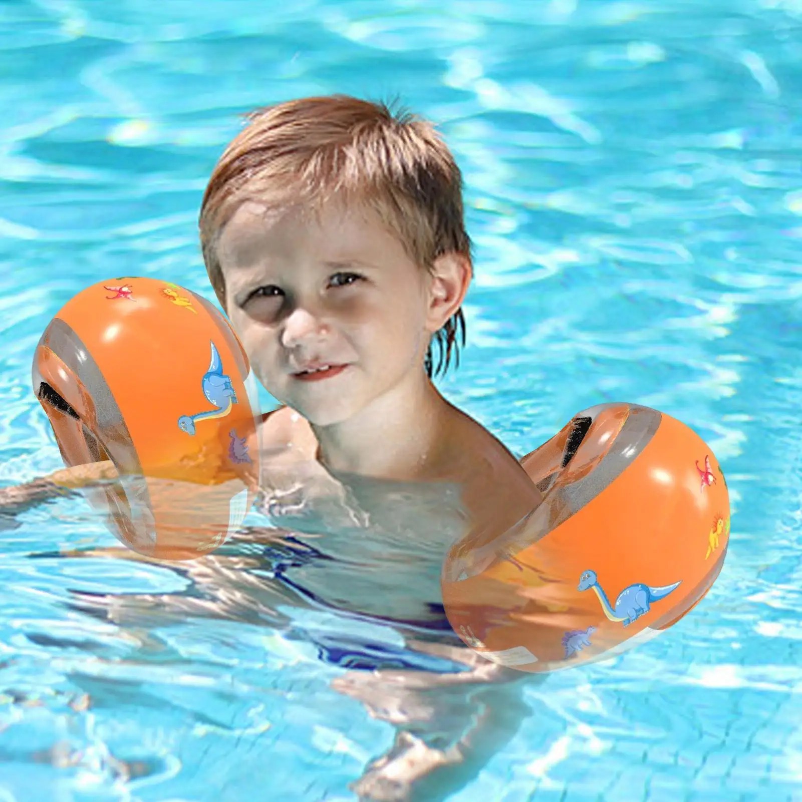 Crianças natação braço flutuador dos desenhos animados piscina inflável braçadeiras de segurança crianças braço floaties equipamentos de natação para crianças bebê criança