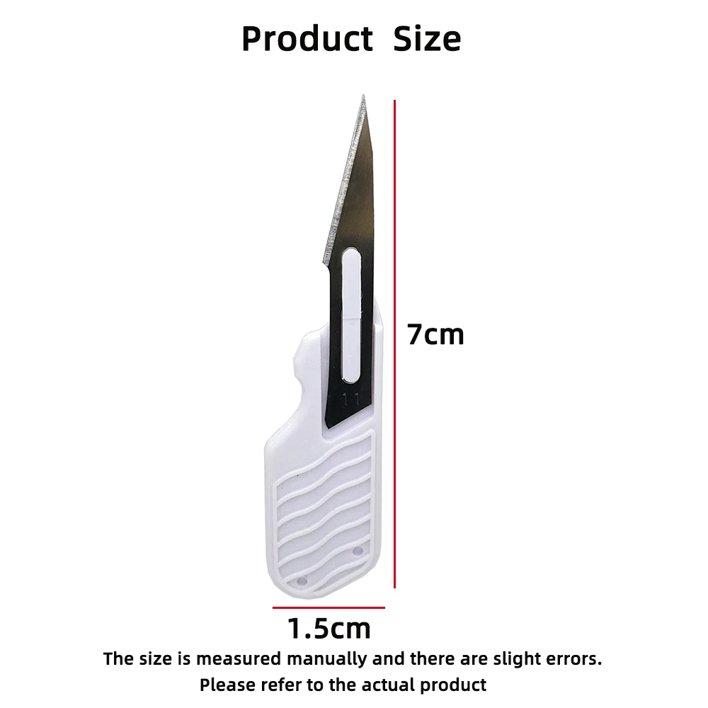 Short Handle Surgical Knife 11 Pointed Plastic Knife Portable Mini Cutting Knife for Carving and Opening Express Boxes or Gifts