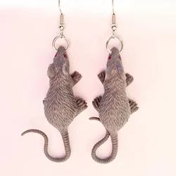 Rat earrings Rodent earrings realistic earrings Halloween horror scares friends