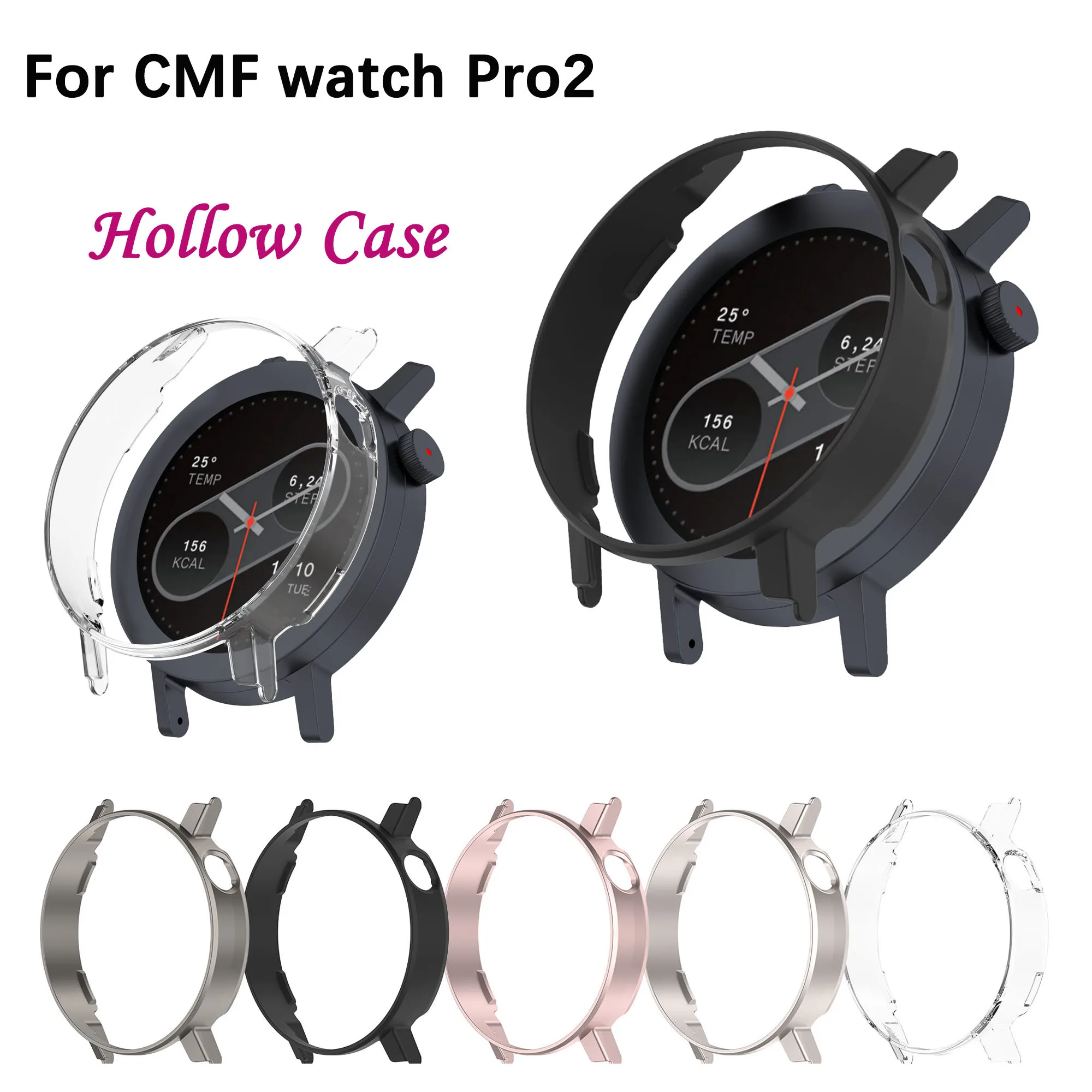PC Hollow Case สําหรับ CMF นาฬิกา Pro2 ป้องกันสมาร์ทวอท์ชป้องกันหน้าจอ Hard PC อุปกรณ์เสริมกันชนป้องกัน