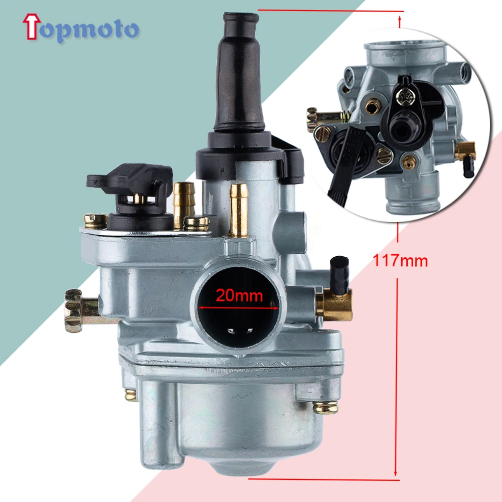 Motorcycle 17.5mm Carburetor For Dellorto PHVA 17.5 ED Tomos A55 50cc 80cc For Puch PHBG Carb Mofas Moped Scooter Dirt Pit Bike