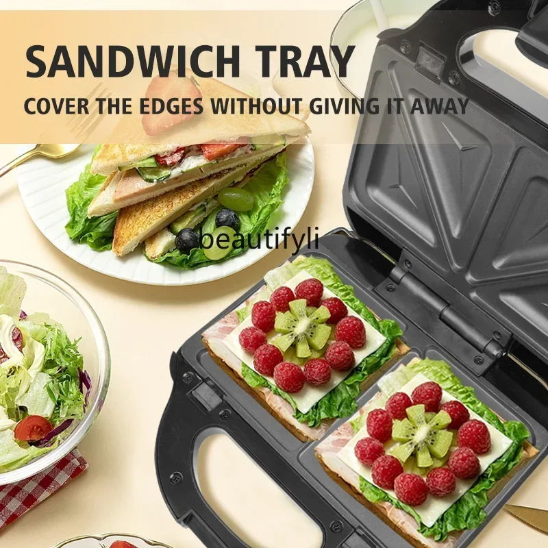 

3-in-1 Sandwich Breakfast Maker Household Multifunctional Waffle Light Food Maker Mini Bread Maker smt61