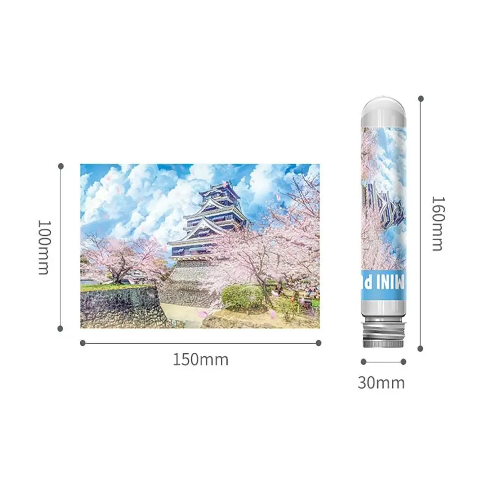 150PCS Mini Test Tube Puzzle Creative Exquisite Oil Painting Landscapes Jigsaw Famous Clear Patterns Puzzle Game Gift