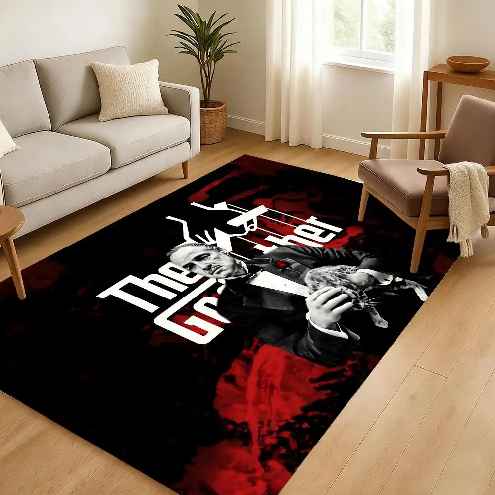 The G-Godfather Floor Mat Soft Thickened Absorbent Non-Slip Bedroom Living Room Door Mat Home Decor Flannel Rugs