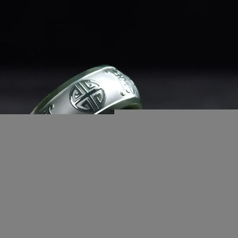 

New! Certified High End*rare*amazingly Gorgeous Hetian Jade Green Ring Us Size12