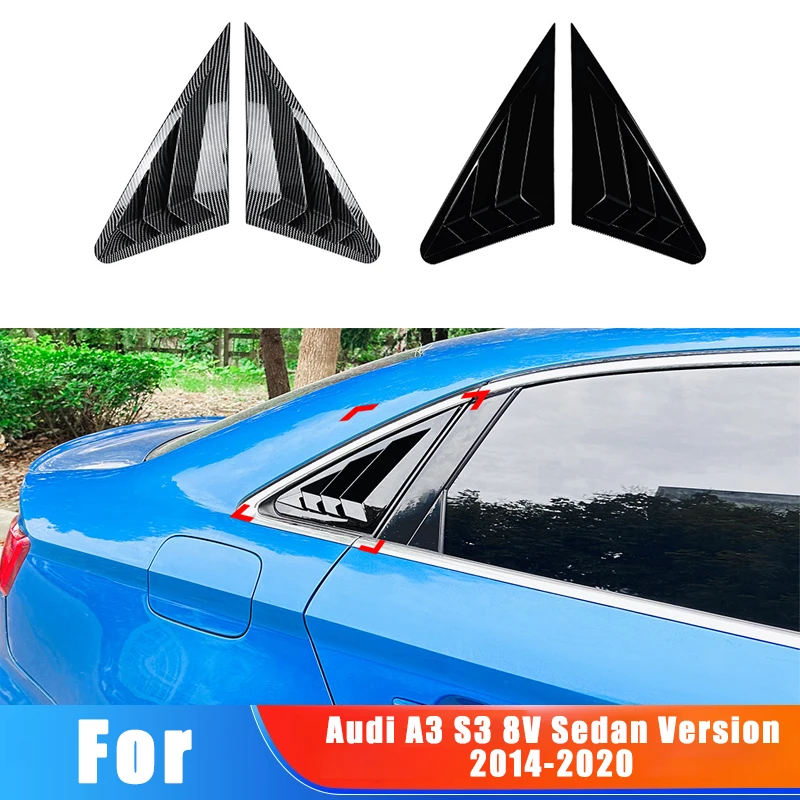

Для Audi A3 S3 8V седан версия 2014-2020 2015 2016 2017 2018 2019 оконные жалюзи автомобильные наклейки украшения модификация аксессуары