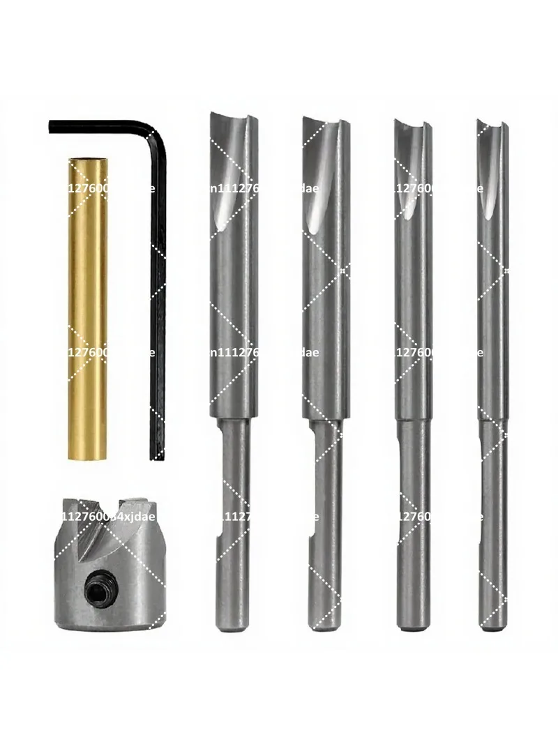 7pcs Pen Mill Set, Pen Barrel Trimming System with Pilot Cutter Shafts, 7mm, 8mm, 3/8 Inch, 10mm Mill Trimmer Set