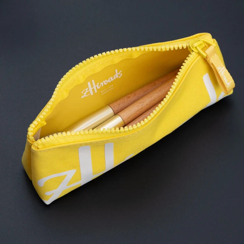 Eco Cotton Makeup Brush Pencil Zipper Pouch Cosmetics Bag Case - Travel Storage Organizer