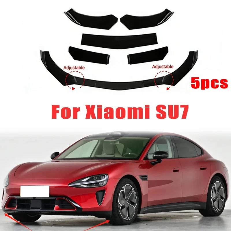 

5Pcs ABS Material Universal Car Front Bumper Separator Bumper Lip Body Kit Duck Lip Separator For Xiaomi SU7 Car Accessories