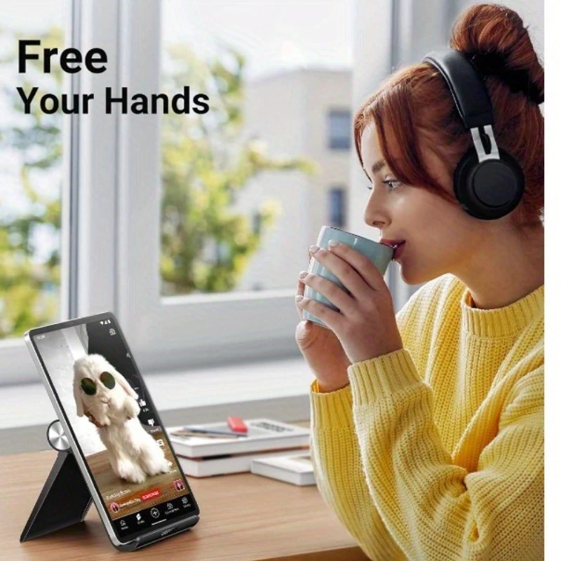 حامل الكمبيوتر اللوحي والهاتف المحمول القابل للتعديل - قاعدة مكتبية قابلة للطي مع مشابك آمنة، مادة PP متينة | حامل اللوحي #6