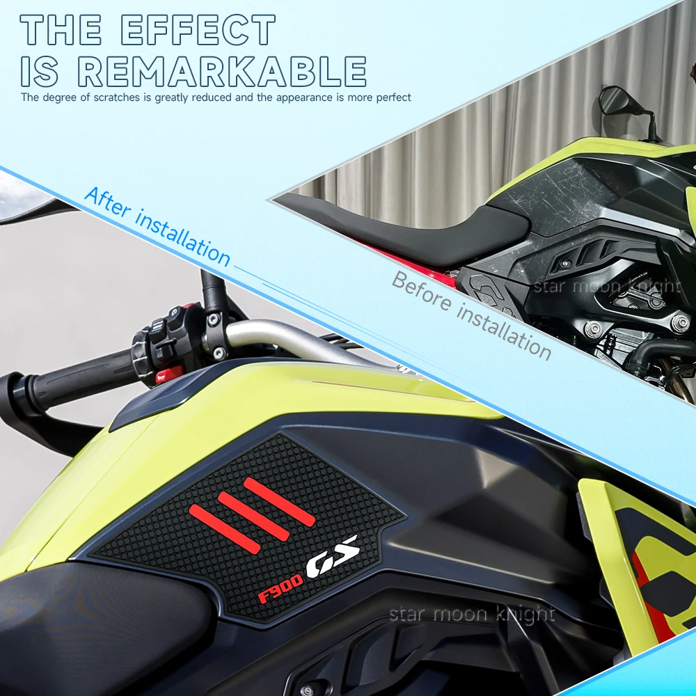 Motorcycle Fuel Tank Traction Pads Anti-slip Stickers Fuel Tank Knee Pads Protection Pads For BMW F900GS F 900 GS F900 GS 2024