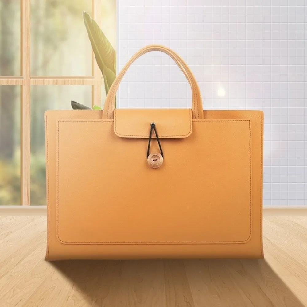 Business Use Laptop Bags Large Capacity Rectangle Handheld Bags Solid Color Protective Carrying Case