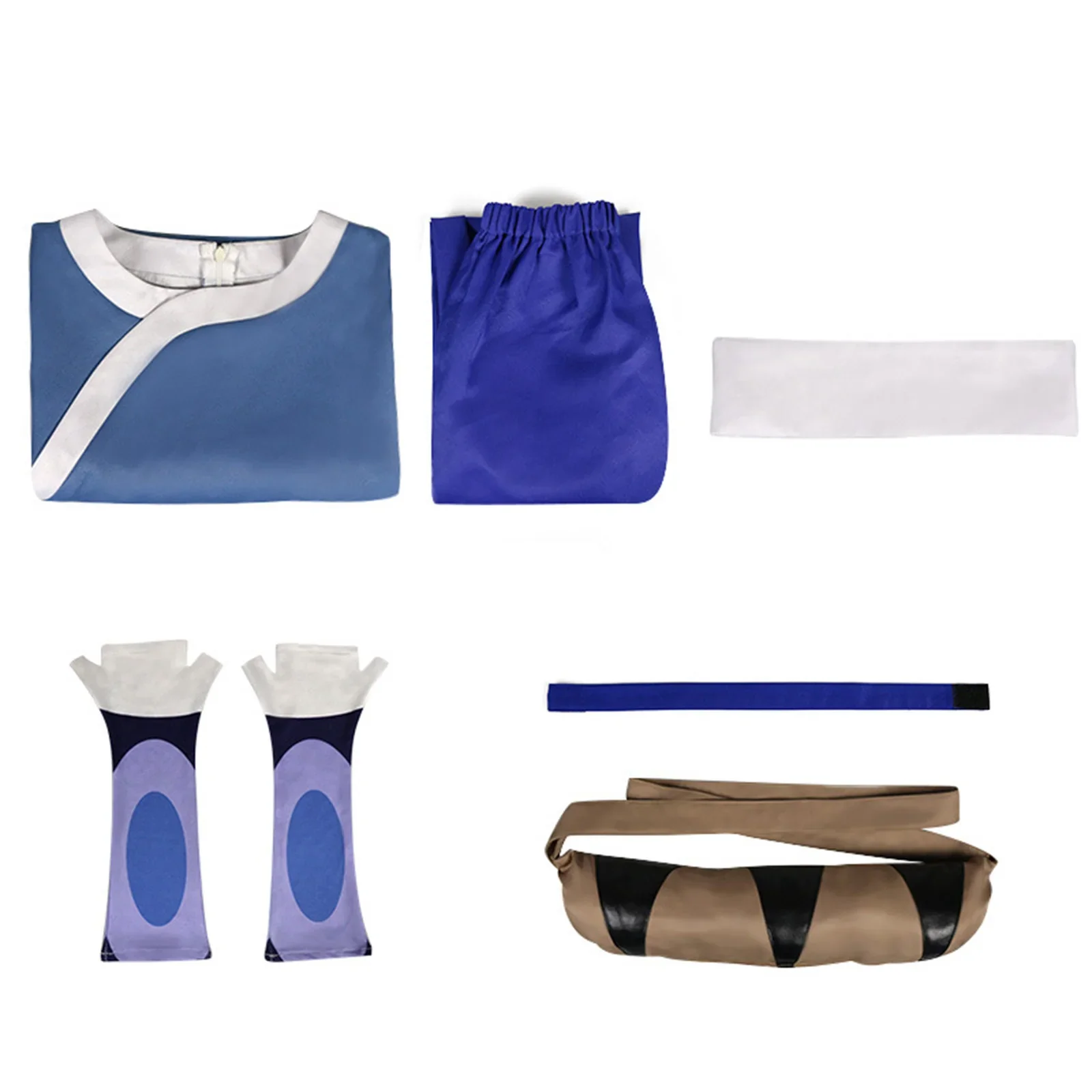 Disfraz de Anime Katara, disfraz de Halloween, Carnaval, disfraces de fiesta, conjunto completo, disfraz de Cosplay de The Last Airbender Katara