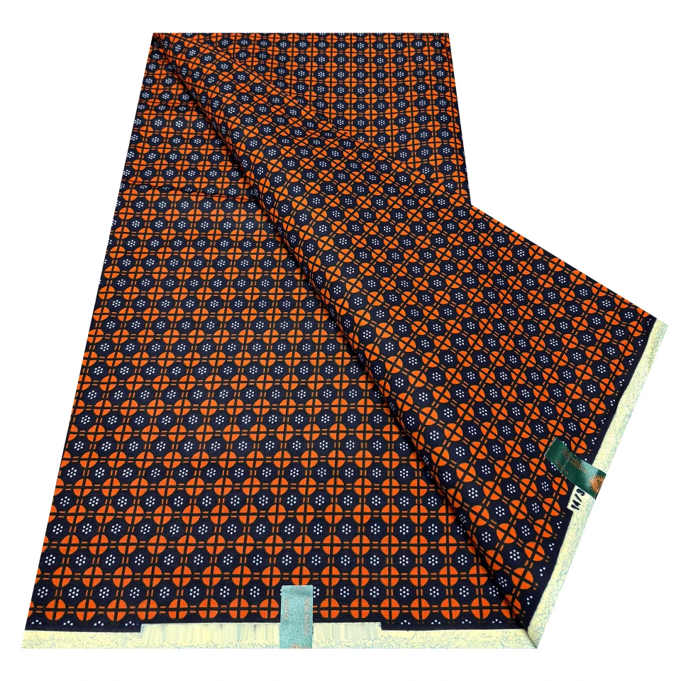 Tela 100% Algodón, Tela Africana Estampada, Pagne Holandés Original, Tela Africana de Cera, Tela de Algodón Holandés de 6 Yardas para Coser Vestidos
