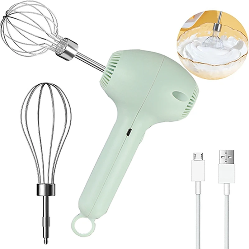 Wireless Portable Electric Food Mixer Automatic Whisk Dough Egg Beater Baking Cake Cream Whipper Kitchen Tool