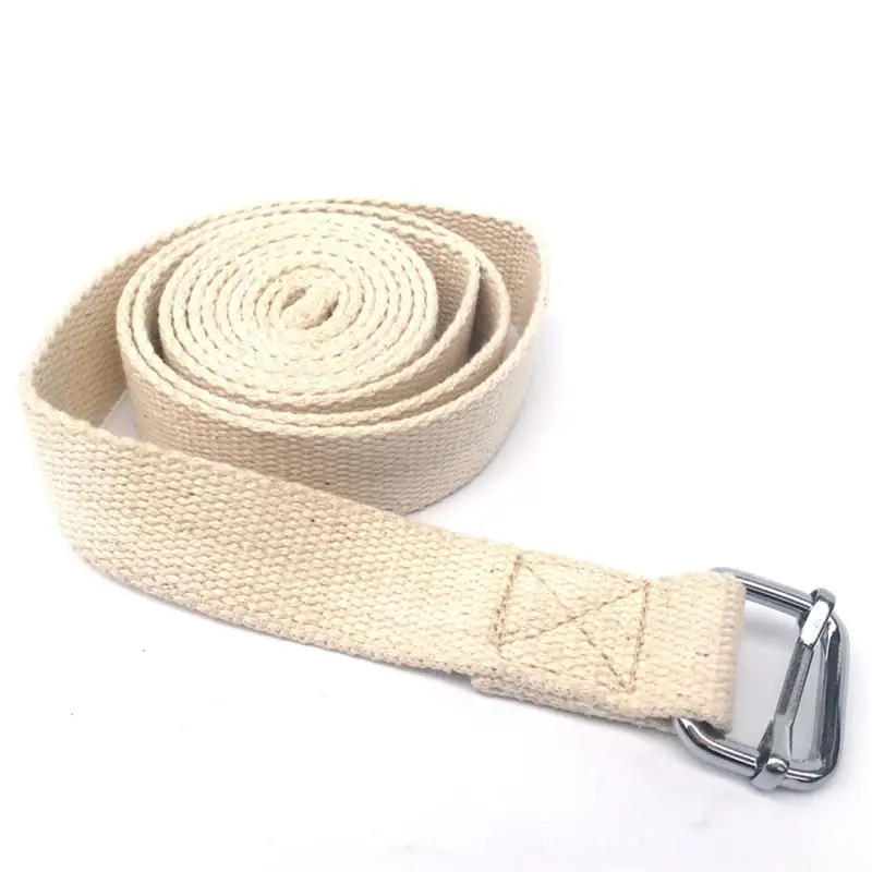 Stretch Yoga Strap Durable Pure Cotton Exercise Straps Strap Adjustable D-Ring Buckle Gives Flexibility For Yoga Pure Cotton