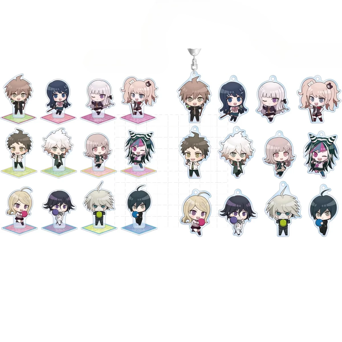 Game V3 Ouma Kokichi Shuichi Saihara Naegi Makoto Nanami Chiaki Akamatsu Kaede Acrylic Stand Doll Keychain Cosplay Toy Gift