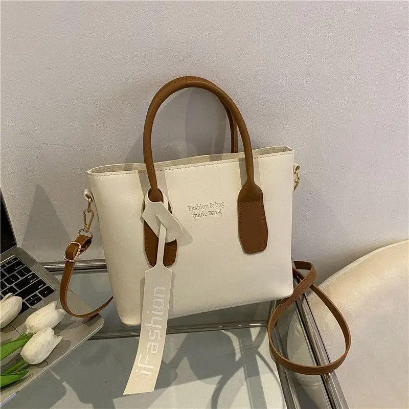 High Quality Women 2024 New PU Leather Large Capacity Bag Commuter Bag Fashion Versatile Women Shoulder Tote Bag Shopping Bag