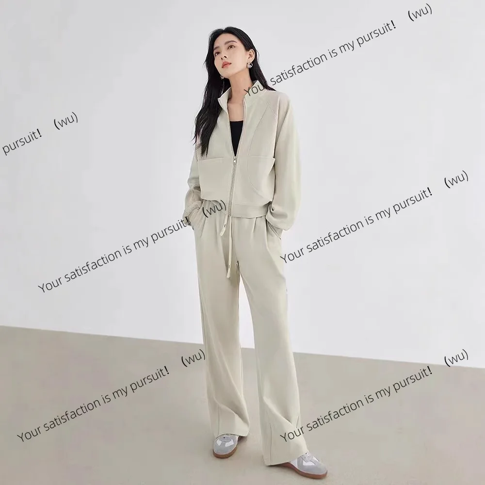 

Autumn and winter new casual sports suit cotton sweater short jacket fashion straight trousers sweatpants commuter two-piece set