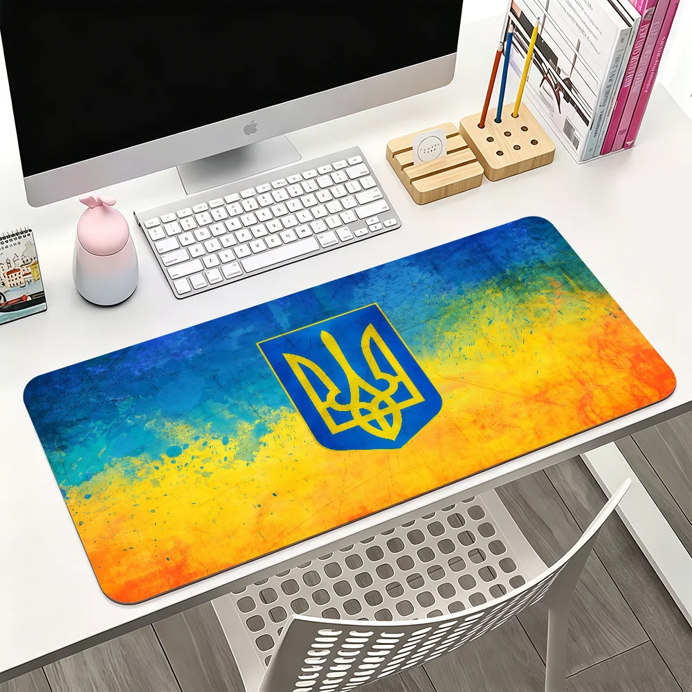 National Ukraine flag Mouse Pad For Office Gaming And Keyboards Non-Slip Large Waterproof