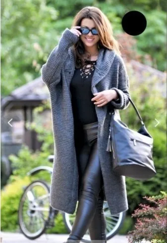

Autumn Winter Women's Hooded Sweater Solid Color Long Jacket Fashionable Large Size Cashmere Long Sleeve Cardigan Sweater
