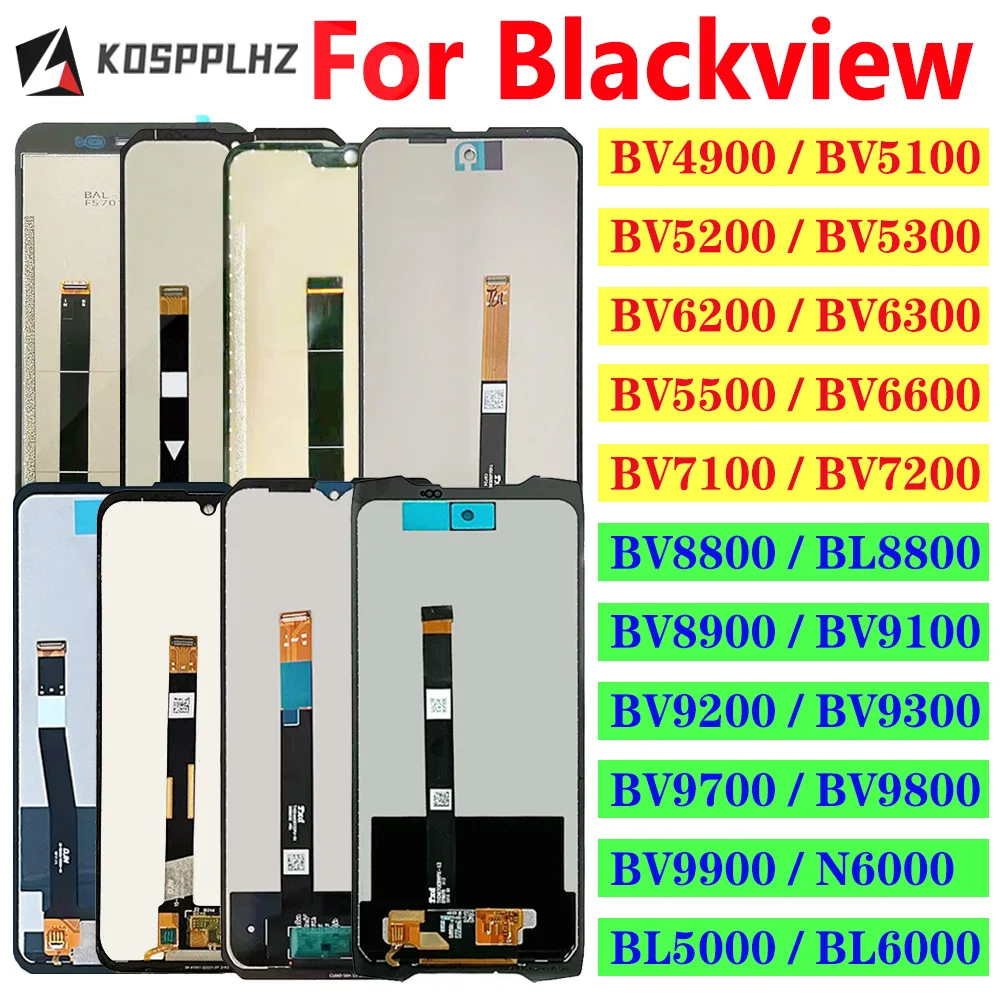 For BLACKVIEW BV4900 BV5100 BV5200 Pro LCD Display For BV6200 BV6600 Pro LCD For BV8800 BV8900 BV9800 BV9700 BV9300 LCD Screen