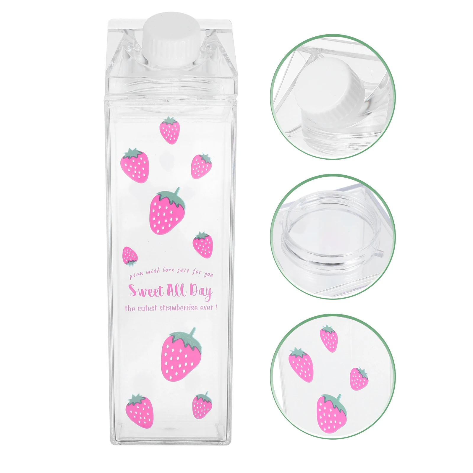 

Milk Bottle 500Ml Plastic Water Container Compact Leakproof Suitable Cold Drinks Juice Milk Tea Storage Travel Picnic Beverage