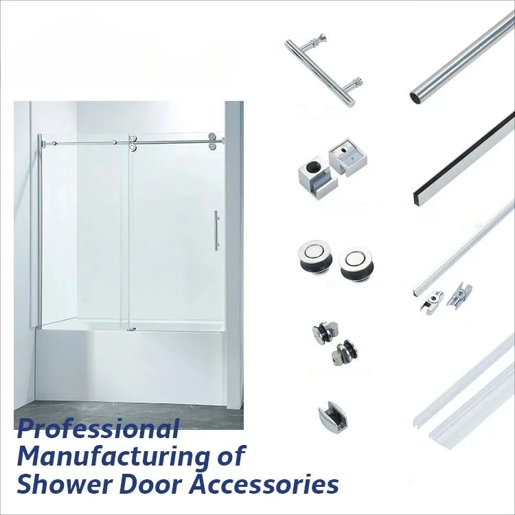 

Фабрика Фошань, раздвижная роликовая винтовая ручка, рельсовая система, полный комплект фурнитуры для душевой двери без стекла