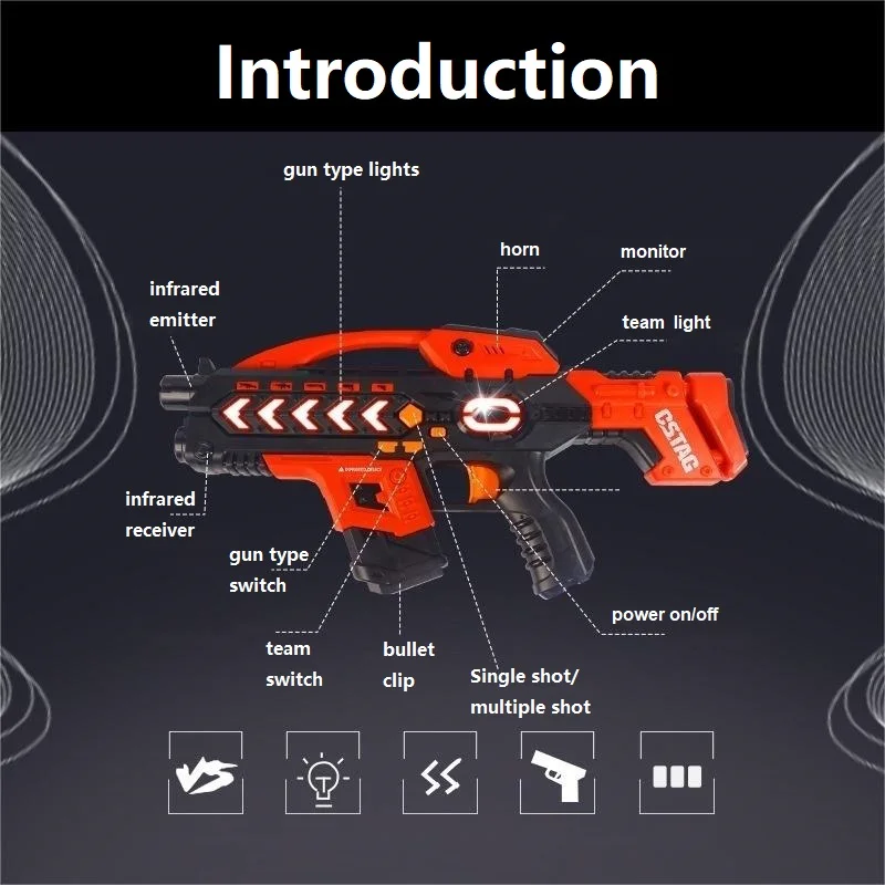 Infrared Tag Toy Guns Electric Infrared laser gun game shooting Team Battle Weapon Pistols Gift For Boys Outdoor Games