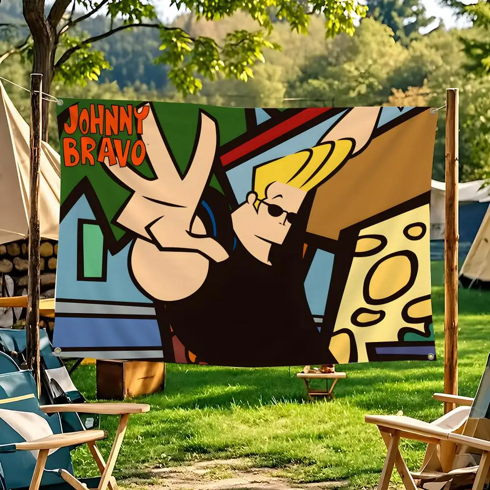 Anime J-Johnny Bravo Flags Suitable For Party Club Outdoor Interior Wall Decoration Banner Fans Gift
