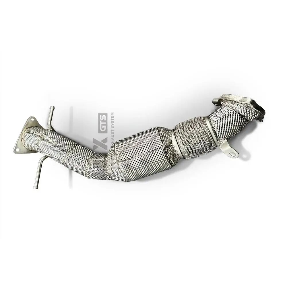 Perfer fitment wholesale car High performance exhaust system downpipe with heat shield for Land Rover Evoque 2.0T 2010-2018