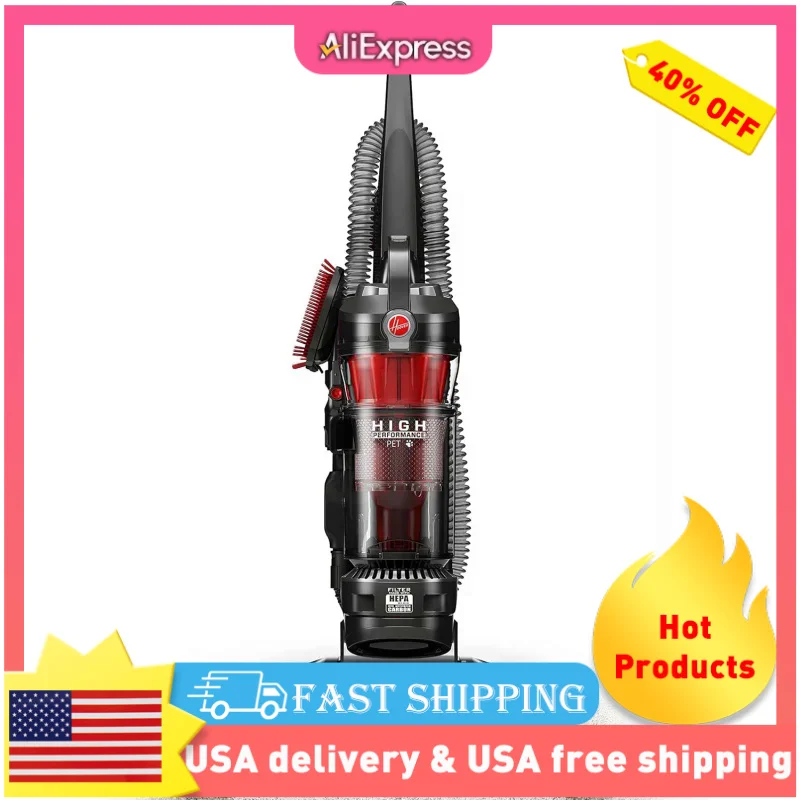 

Hoovvers WindTunnel 3 Max Performance Pet,Bagless Upright Vacuum Cleaner,HEPA Media Filtration,For Carpet And Hard Floor,UH72625