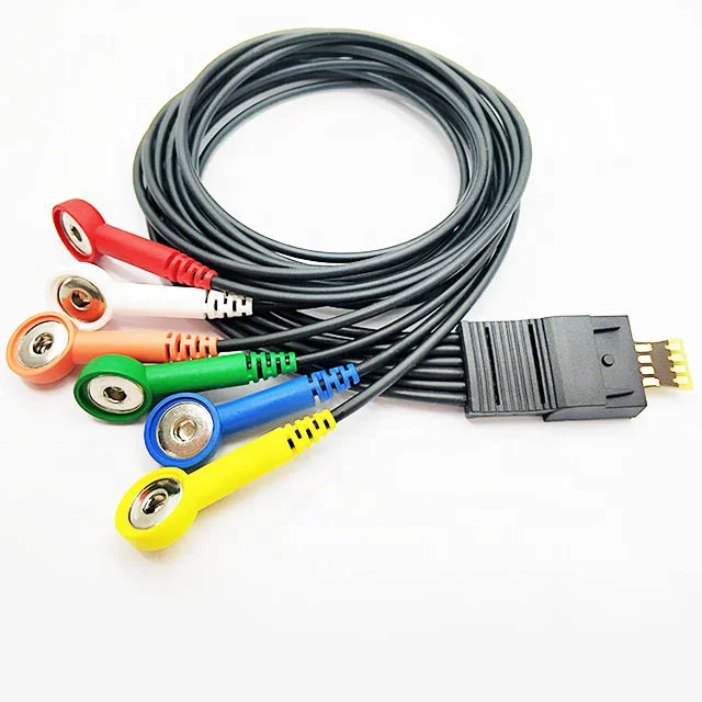 Compatible TPU Jacket LEC Snap Button Cable Shielded Button Leadwire