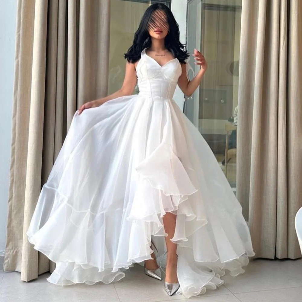 Jiayigong Sparkle  Prom Tulle Ruffles Engagement A-line Spaghetti Strap Bespoke Occasion Gown Long Dresses