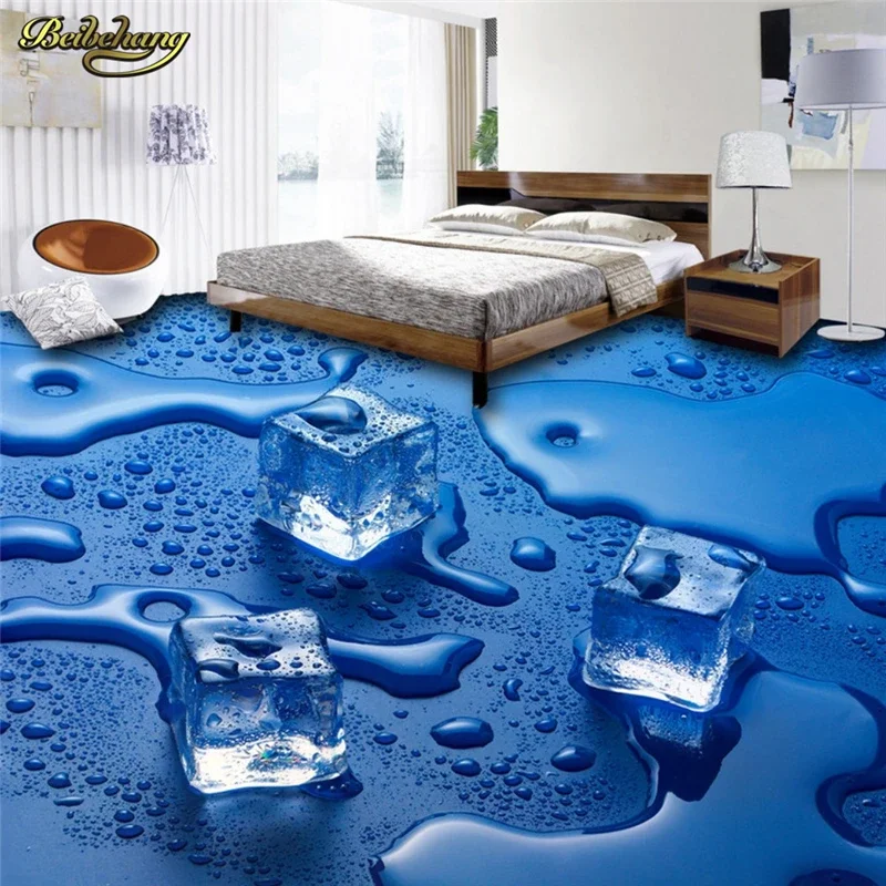 

beibehang Фотообои на заказ, напольная роспись, 3D-рисунок «Мороженое», утолщенная износостойкая ПВХ-пленка для пола, papel de parede