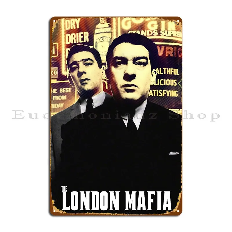 The Kray Twins London Mafia Art High Quality Metal Plaque Poster Printed Wall Pub Wall Create Custom Tin Sign Poster