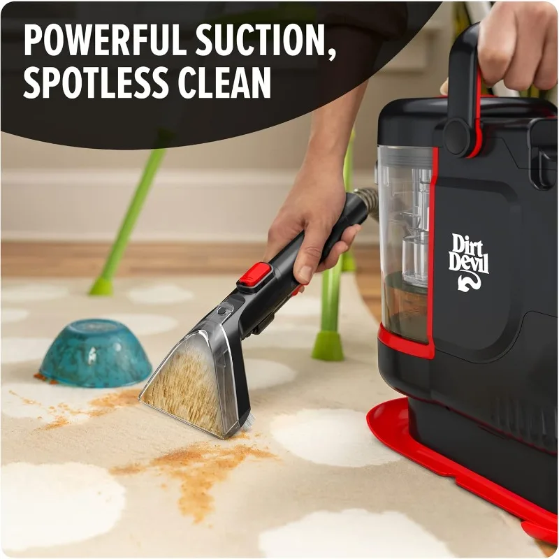 Dirt Devil Portable Spot Cleaner Machine for Carpet and Upholstery, Powerful Suction Spot Cleaning Machine with Versatile Tools