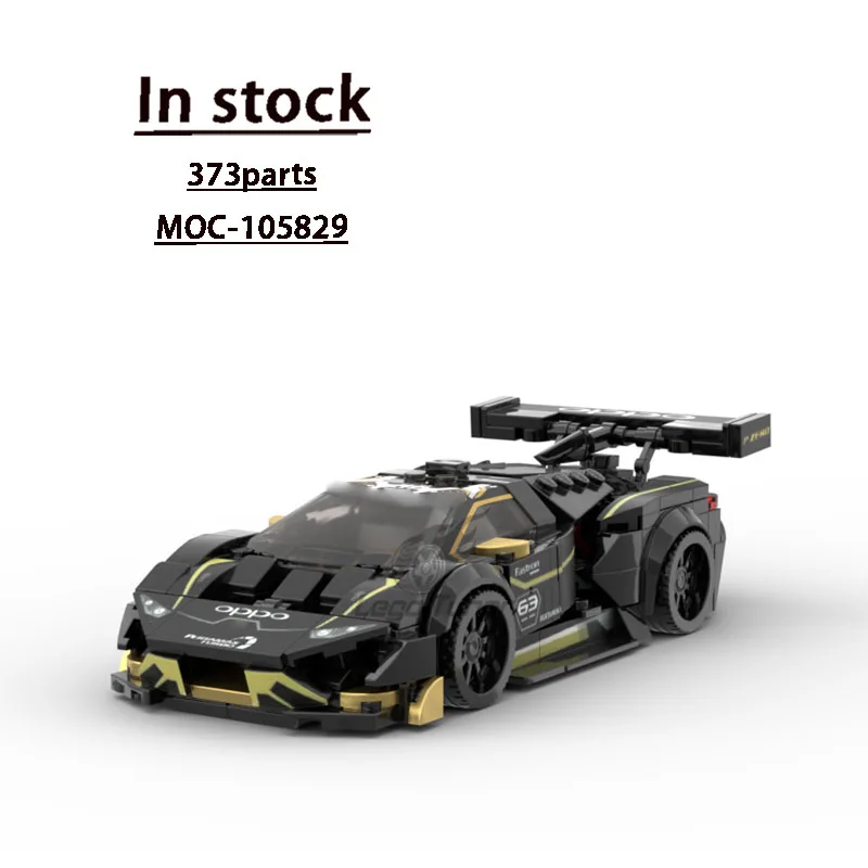 

MOC-105829 Новый классический городской спортивный гоночный автомобиль, модель строительного блока, 373 шт., детский строительный блок на день рождения для мальчиков, игрушка в подарок