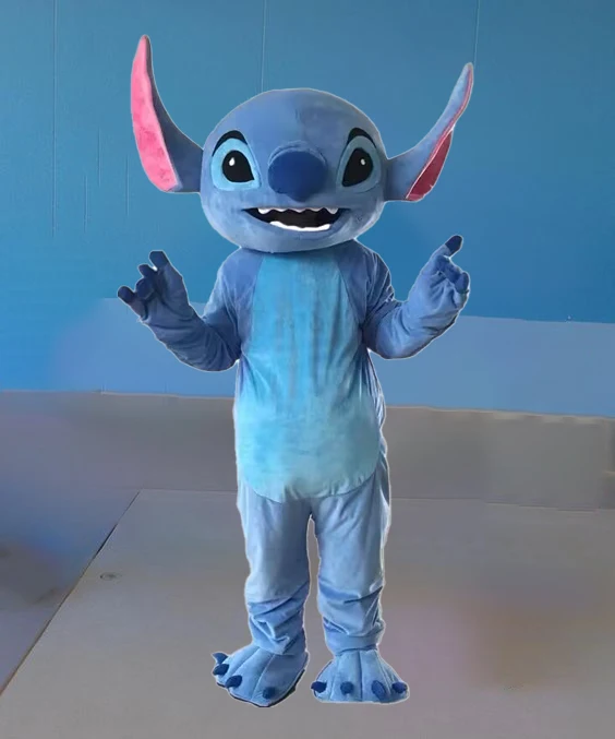 Blauwe Lilo & Stitch mascottekostuum Disney stripfiguur reclame fancy dress dier carnaval feest volwassen cosplay kostuums