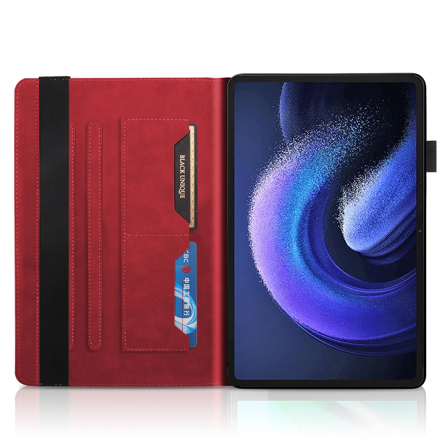 For Xiaomi Pad 6 2023 Case Flip Stand Card Slot Shockproof Dropproof Solid Color Full Leather Cover For Mi Pad 6 Pro