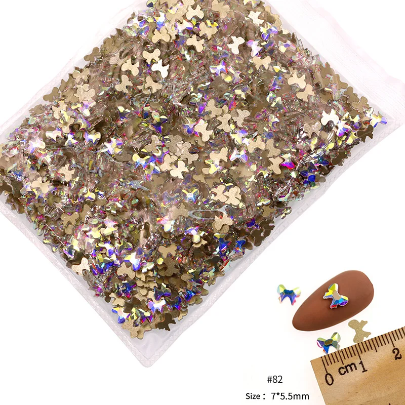 VDD 81-118 Großhandel 1440 Stück Glasrhinestones Kristall AB Flache Rückseite Glänzende Strass-Steine für DIY-Handwerk Nagelkunst-Zubehör – Detail 8