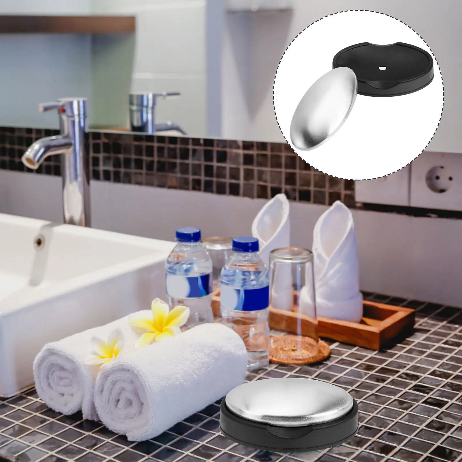 

2Pcs Stainless Steel Soap Bar Odor Remover Kitchen Hand Cleaner for Garlic Fish Onion Smells Stainless Steel Hand Odor Soap