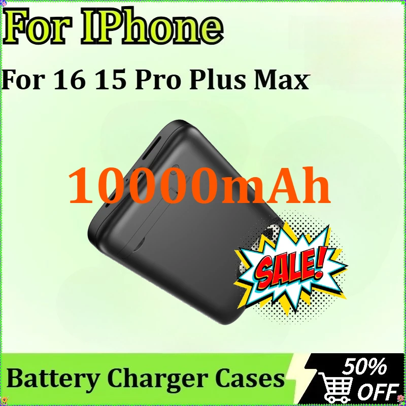 

Newly upgraded for IPhone 16 15 Pro Plus Max Wireless Charging Battery Case Portable Power Bank Auxiliary Spare Battery 10000mAh