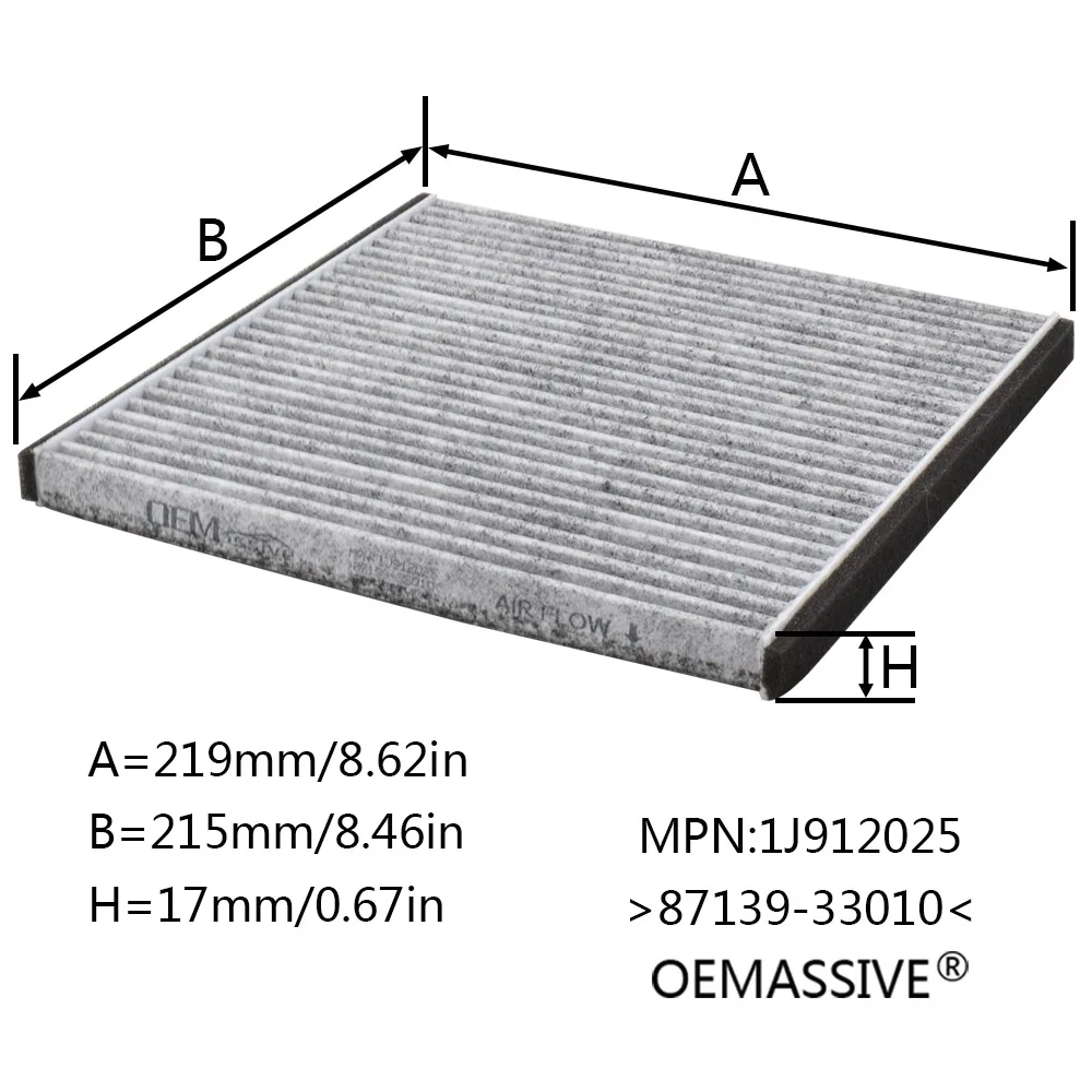 5x Car Pollen Cabin Air Filter For Toyota Camry Yaris Land Cruiser Prado Subaru Legacy Outback BL BP 2003 2004 2005 87139-33010