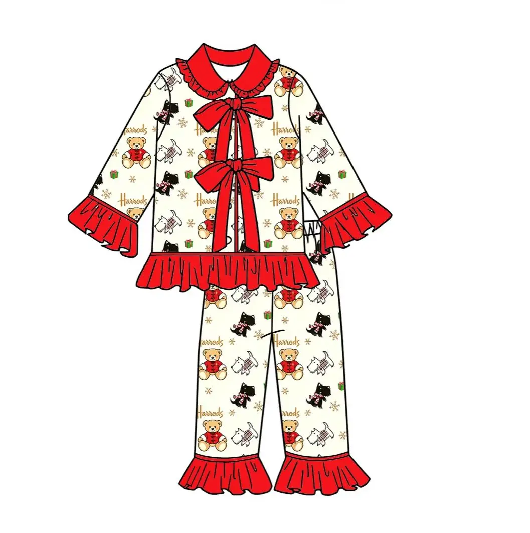 Boutiqe Fall Kids Christmas Bear Outfit Cartoon Girls Boys Halloween Pumpkin MS R Sets