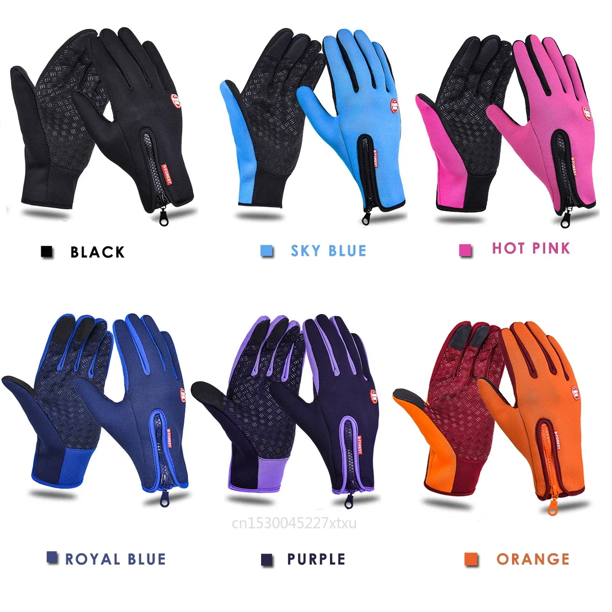 Winter Gloves - Unisex Premium Waterproof Touchscreen Leather Cycling Gloves