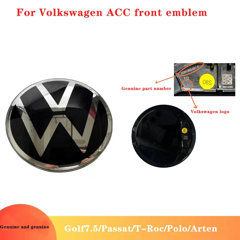 For Volkswagen ACC Radar front  car logo for Golf7.5/polo/passat/Arten/T-Roc/Bora/T-CROSS