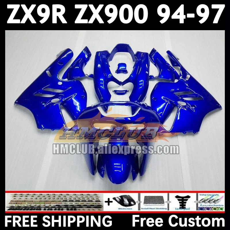 Body Kit For KAWASAKI NINJA ZX900 ZX 900 9 R 1994 1995 1996 1997 163No.15 9R gloss blue 900CC ZX-9R ZX9R 94 95 96 97 Fairings